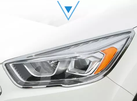 Хромированные накладки на передние фары для Ford Kuga 2017 -