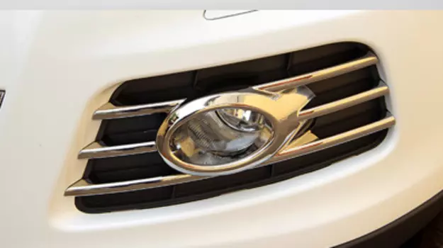 Хромированные накладки на противотуманные фары для Zotye T600