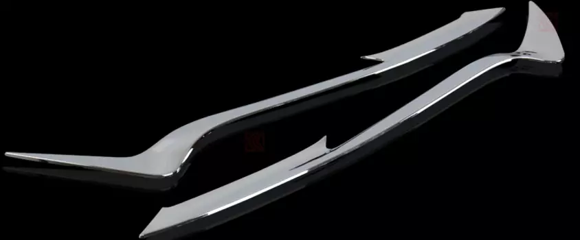 Хромированные накладки под фары для Toyota RAV4 (2013 - 2015)