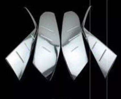 Хромированные реснички на передние фары для Haval H2 (Хавал Н2) 2014-2019