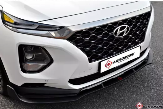 Юбка переднего бампера для Санта Фе 4 (Hyundai Santa Fe 2018 - 2019)