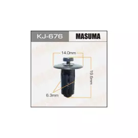 Клипса автомобильная (автокрепеж), уп. 50 шт. Masuma KJ-676