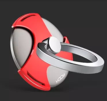 Кольцо-держатель для телефона, красно-серебристое Rock ROCK00105