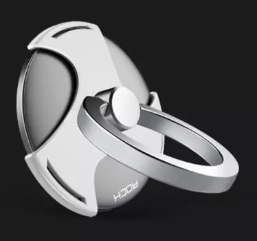 Кольцо-держатель для телефона, серебристое Rock ROCK00107