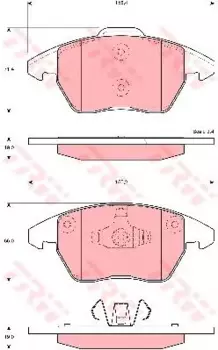 Колодки тормозные дисковыеLUCAS/TRW GDB1605 для Citroen C4 Седан 2013 - 2016
