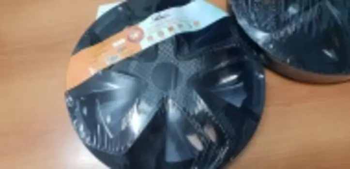 Колпаки колесные R16 "Супер Астра" (черный глянец, карбон)