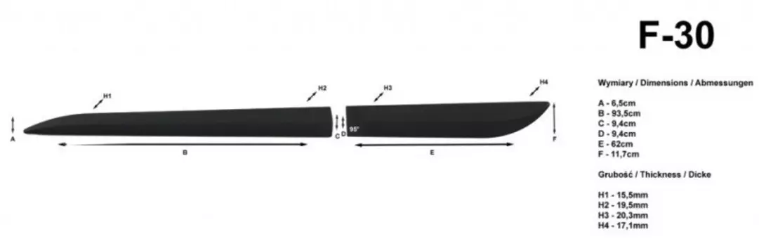 Комплект боковых молдингов Rider F-30 для NISSAN Juke (2010 - по н.в.)