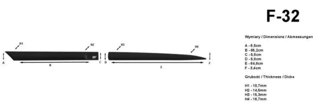 Комплект боковых молдингов Rider F-32 KIA Sportage (3G) 2010-