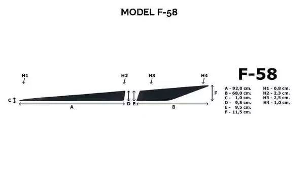 Комплект боковых молдингов Rider F-58 Lexus NX 2014-