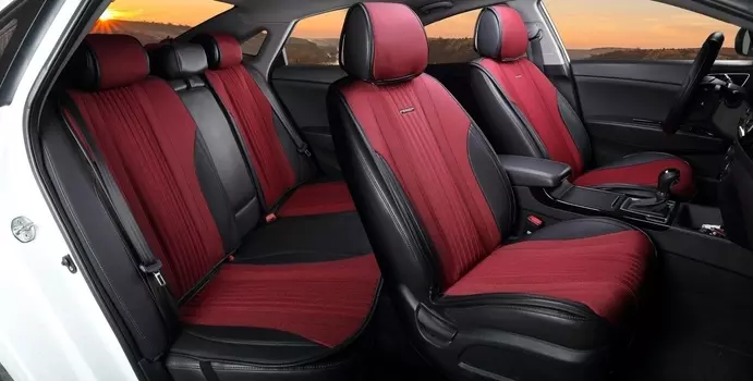 Комплект накидок на сиденья (красный) для KIA Cerato 2016 -