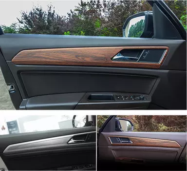 Комплект накладок на двери (цвет под дерево) для Volkswagen Teramont 2017 -