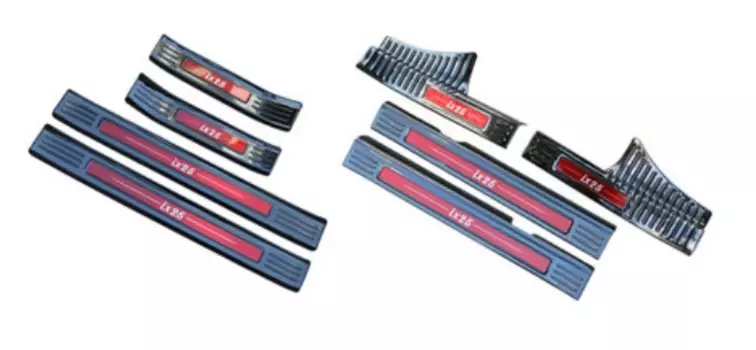 Комплект накладок на дверные пороги Youpin YPN00110 для Hyundai Creta (Крета) (2G) 2021-