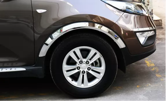 Комплект накладок на колесные арки (хром) для Kia Sportage III 2010-2015