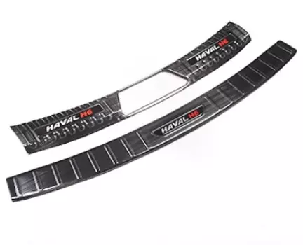 Комплект накладок на порог багажника (черные) Haval H6 2021-