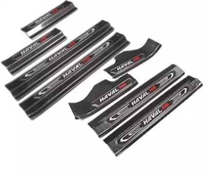 Комплект накладок на порог (черный) Haval H6 2021-