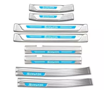 Комплект накладок на порог серебряные You Qiang QNG00128 для Hyundai Sonata (8G) DN8 2020-