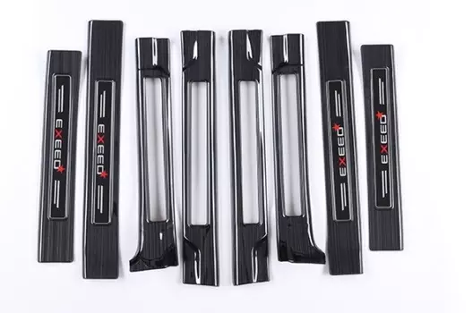 Комплект накладок на пороги (черные) CHERYEXEED TXL 2020-