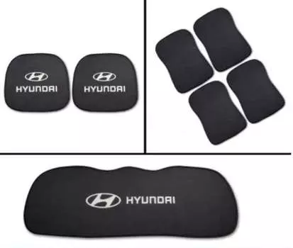 Комплект накладок на сидения, 7 элементов, полиэстер, с логотипом You Qiang QNG00266 для Hyundai Sonata (8G) DN8 2020-