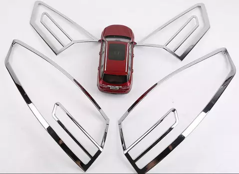 Комплект накладок на задние фонари (хром) для Geely Atlas 2018 -