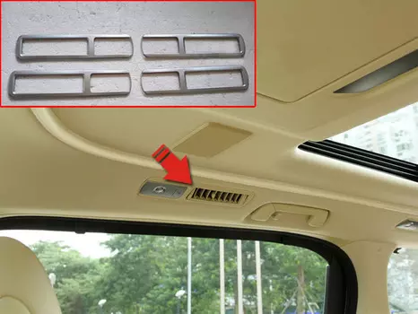 Комплект накладок на задние воздуховоды (хром) для Toyota Alphard 2015 -