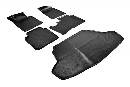 Комплект резиновых ковров в салон и багажник (Creta-Su2R) для Hyundai Creta 2021 -