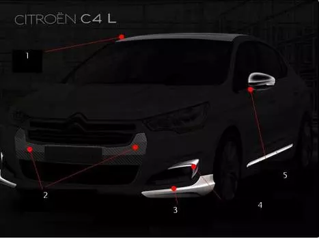 Комплект тюнинга для Citroen C4 Седан 2013 - 2016