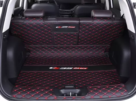 Коврик для багажника (черный с красным) 3 элемента для Changan CS35 Plus 2019-