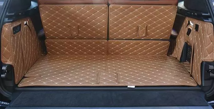 Коврик в багажник (экокожа, коричневый) Kust KST00203 для BMW X7 2018-