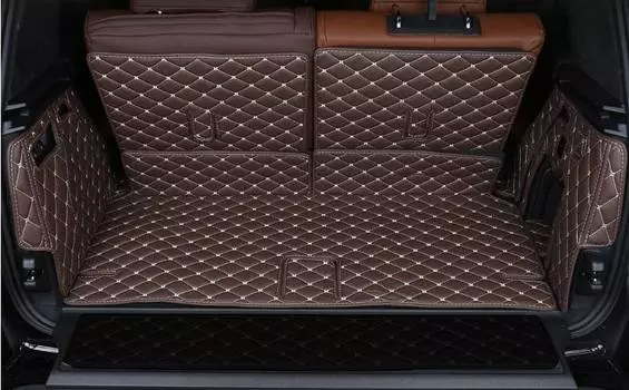 Коврик в багажник (экокожа, темно-коричневый) Kust KST00201 для BMW X7 2018-
