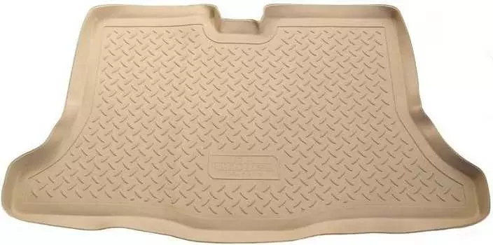 Коврик в багажник (полиуретан, бежевый, HB) Норпласт NPL-P-61-75-B Nissan Tiida 2008-2014