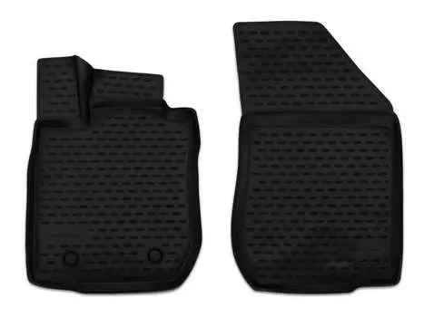 Коврики 3D в салон, 2 штуки (полиуретан, черные) Element NLC.3D.52.30.210k Lada Largus 2012-