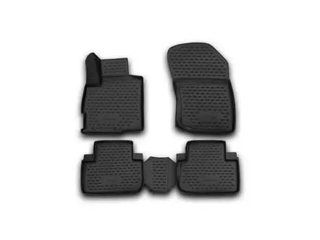Коврики 3D в салон, 4 штуки (полиуретан, черные, 2 WD) Element NLC.3D.35.28.210 Mitsubishi Outlander (3G) 2012-