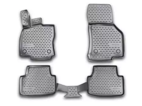 Коврики 3D в салон, 4 штуки (полиуретан, черные, Active, Ambition, Style) Element NLC.3D.45.16.210k Skoda Octavia (3G) A7 2013-