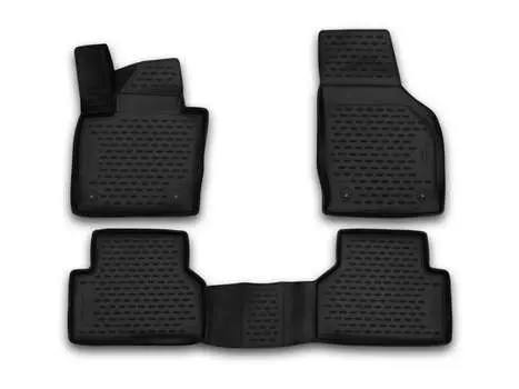 Коврики 3D в салон, 4 штуки (полиуретан, черные, АКПП) Element CARAUD00001 Audi Q3 2014-