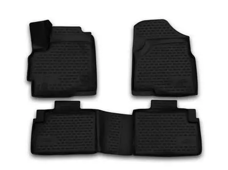 Коврики 3D в салон, 4 штуки (полиуретан, черные) Element CARCHE10005 Chery Tiggo 5 (1G) 2014-