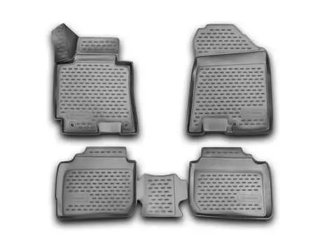 Коврики 3D в салон, 4 штуки (полиуретан, черные) Element NLC.3D.25.48.210 KIA Cerato (3G) 2013-