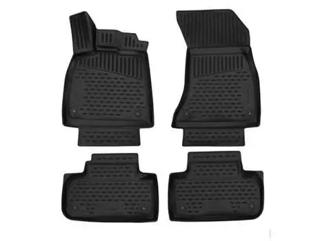 Коврики 3D в салон, 4 штуки (полиуретан, Европа) Element ELEMENT3D0425210k Audi Q5 2017-