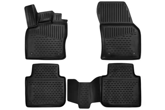 Коврики 3D в салон (черный полиуретан) Format FORMAT.3D4519210k Skoda Kodiaq 2017-