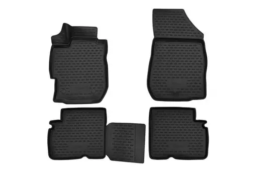 Коврики 3D в салон (черный полиуретан) Format FORMAT.CARNIS10055k Nissan Almera 2012-