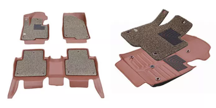 Коврики на 1-й и 2-й ряд (полиуретан, черные, коричневые) для Hyundai Sonata 2017 -