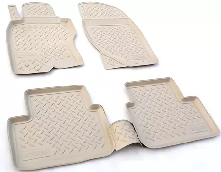 Коврики салона (полиуретан), бежевые Norplast NPL-Po-31-35Beige для Hyundai Solaris 2011-