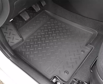 Коврики салона (полиуретан), чёрные Norplast NPL-Po-31-35 для Hyundai Solaris 2011-