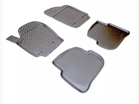 Коврики салона (полиуретан), чёрные SD (без перемычки) Norplast NPL-Po-95-42 для Volkswagen Passat 2011-2015
