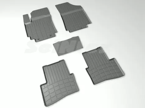 Коврики салона резиновые, черные Seintex 88655 Hyundai Creta 2015-