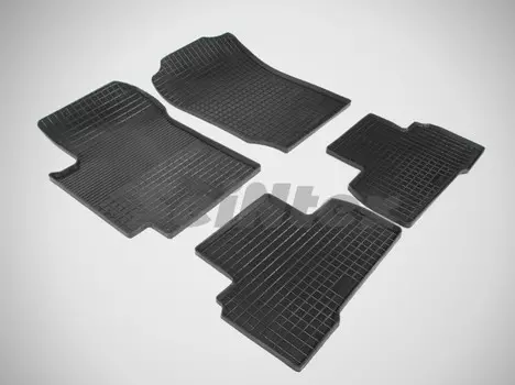 Коврики салона резиновые с рисунком "Сетка", черные (3дв.) Seintex 343 Suzuki Grand Vitara 2005 - 2012
