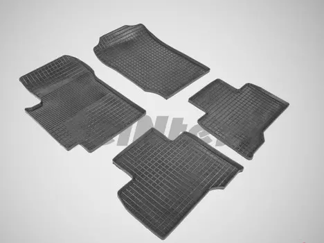 Коврики салона резиновые с рисунком "Сетка", черные (5дв.) Seintex 346 Suzuki Grand Vitara 2005 - 2012