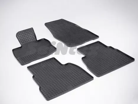 Коврики салона резиновые с рисунком "Сетка", черные (HB) Seintex 595 Honda Civic 2006 - 2011