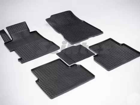 Коврики салона резиновые с рисунком "Сетка", черные (SD) Seintex 602 Honda Civic 2006 - 2011