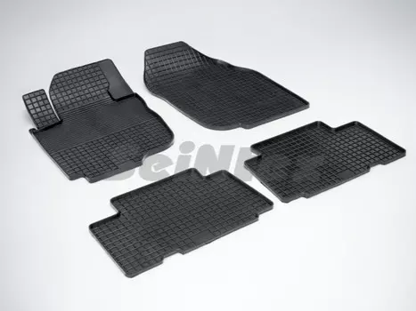 Коврики салона резиновые с рисунком "Сетка", черные Seintex 212 Toyota RAV 4 2006 - 2012