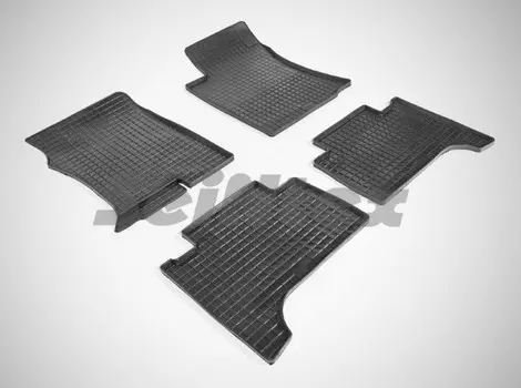 Коврики салона резиновые с рисунком "Сетка", черные Seintex 254 Toyota Land Cruiser Prado J12 2003 - 2009